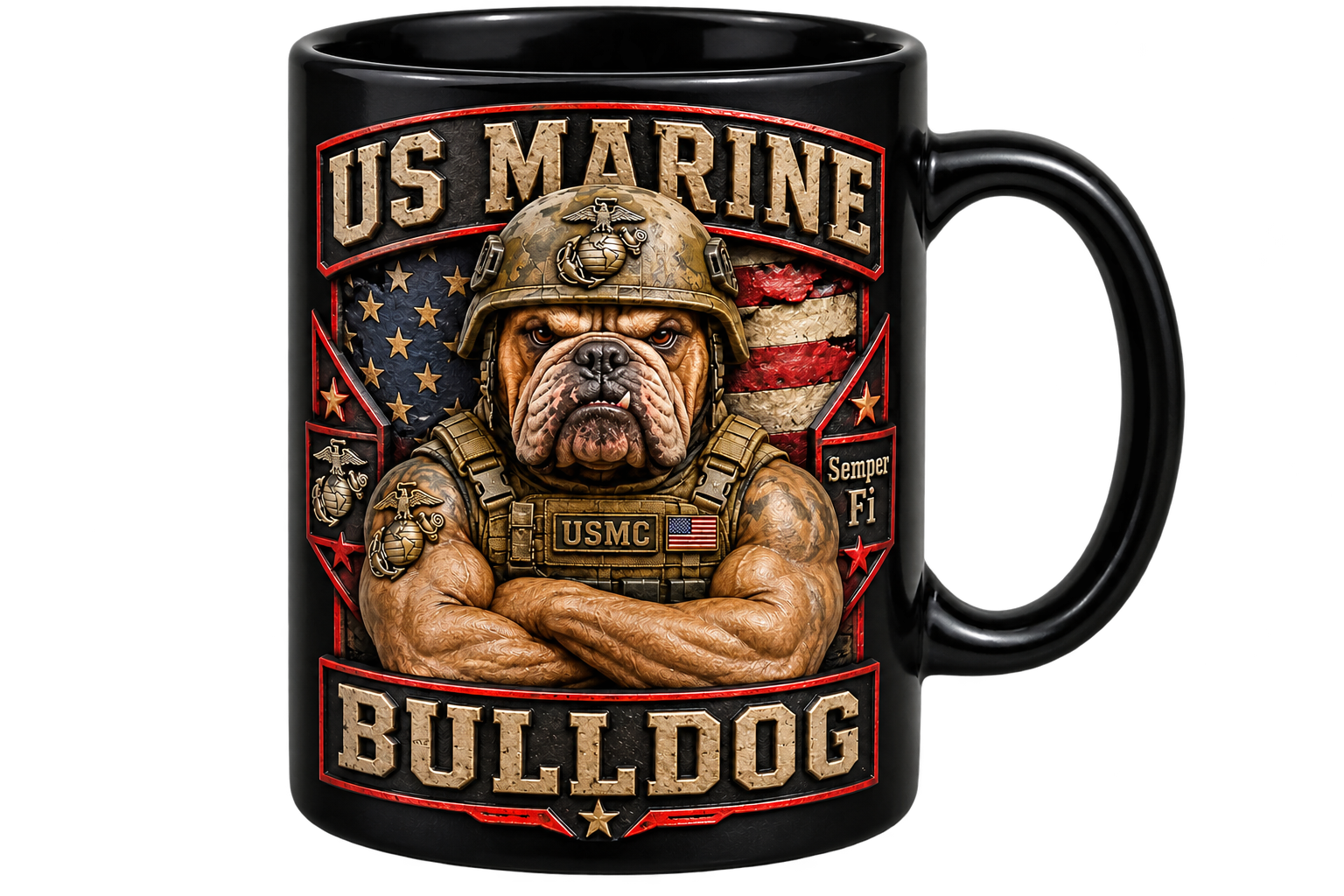 US Marine Bulldog Mug